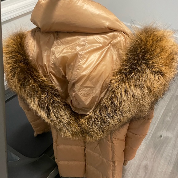 Series by Nicole Benisti NWT sz XS ( worn once -real fox fur)  -Caramel/🥂 color - Picture 5 of 17